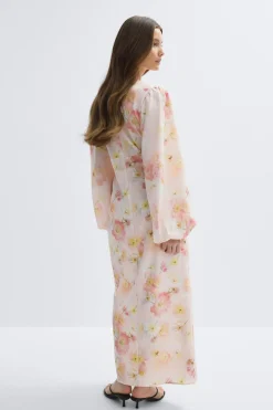 Gina Tricot Balloon sleeve dress Rosa Clearance