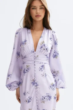 Gina Tricot Balloon sleeve dress Lilla