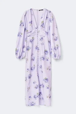 Gina Tricot Balloon sleeve dress Lilla