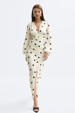 Gina Tricot Balloon sleeve dress Hvit Hot