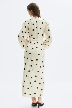 Gina Tricot Balloon sleeve dress Hvit Hot