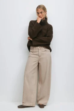 Gina Tricot Barrel balloon jeans Beige New