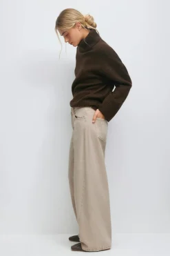 Gina Tricot Barrel balloon jeans Beige New