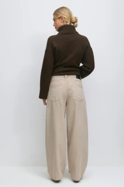 Gina Tricot Barrel balloon jeans Beige New