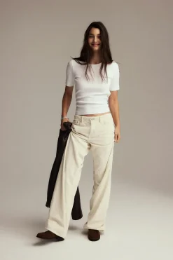 Gina Tricot Baic caic top Hvit Clearance