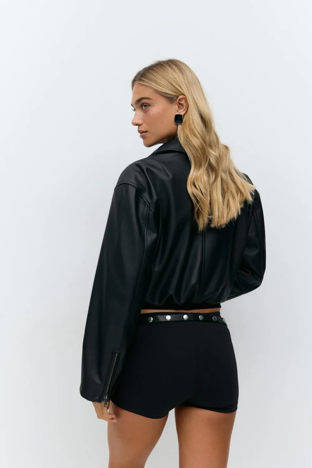 Gina Tricot Baic icro hort biker Svart Outlet