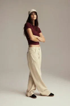 Gina Tricot Baic tight top Rød