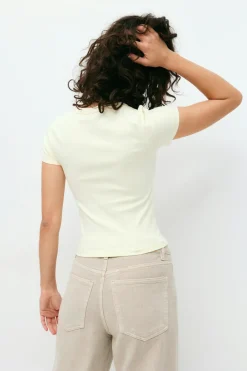 Gina Tricot Baic tight top Gul Best