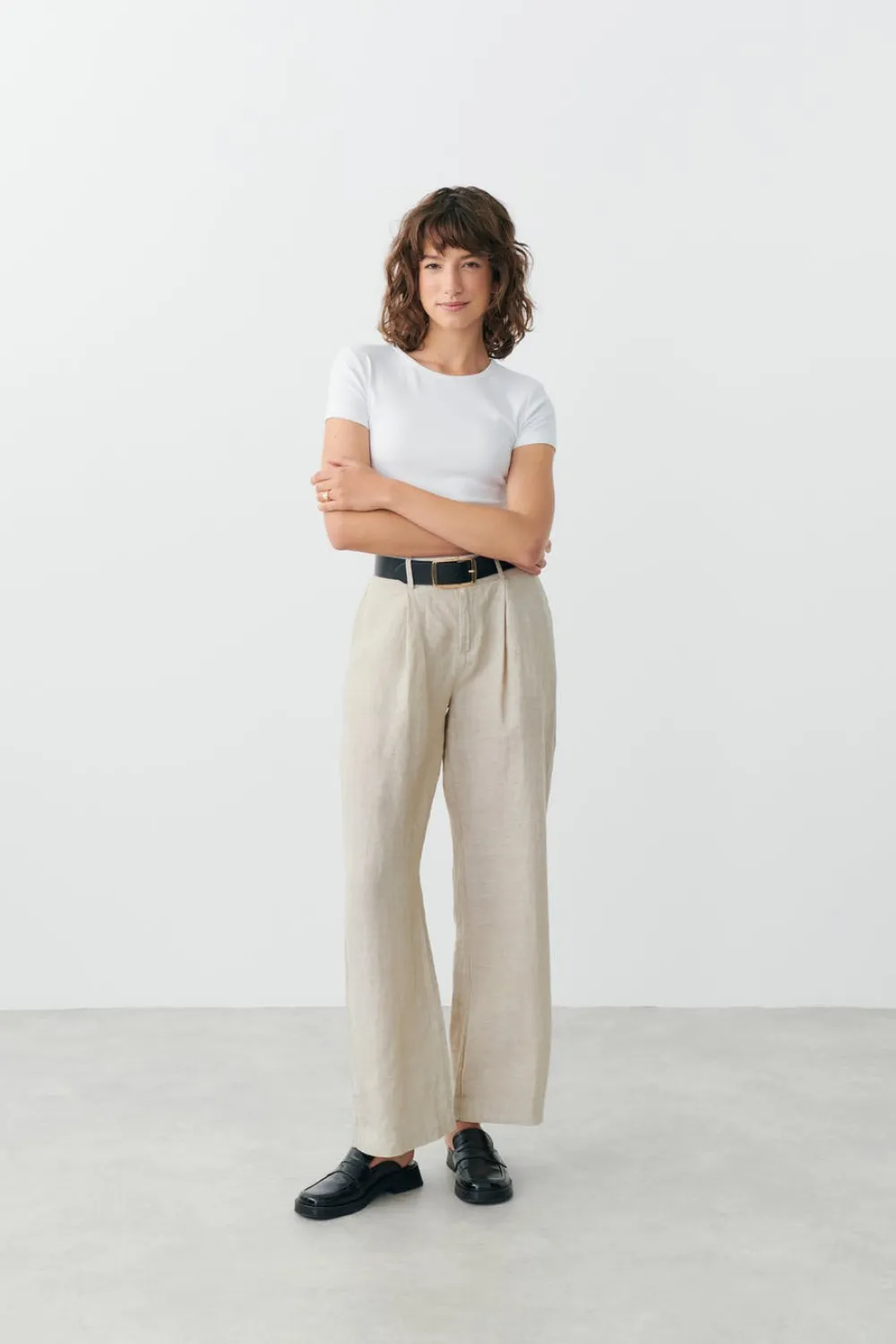 Gina Tricot Baic tight top Hvit New