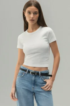 Gina Tricot Baic tight top Hvit Sale
