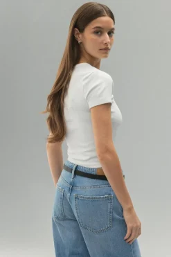 Gina Tricot Baic tight top Hvit Sale