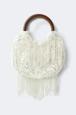Gina Tricot Beaded bag Grå Outlet