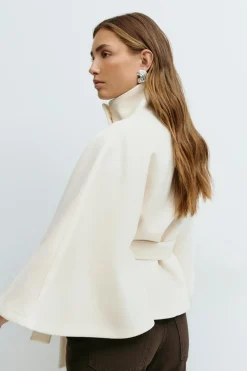 Gina Tricot Belt cape jacket Hvit Online