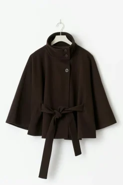 Gina Tricot Belt cape jacket Brun Outlet