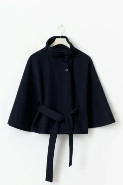 Gina Tricot Belt cape jacket Blå Clearance