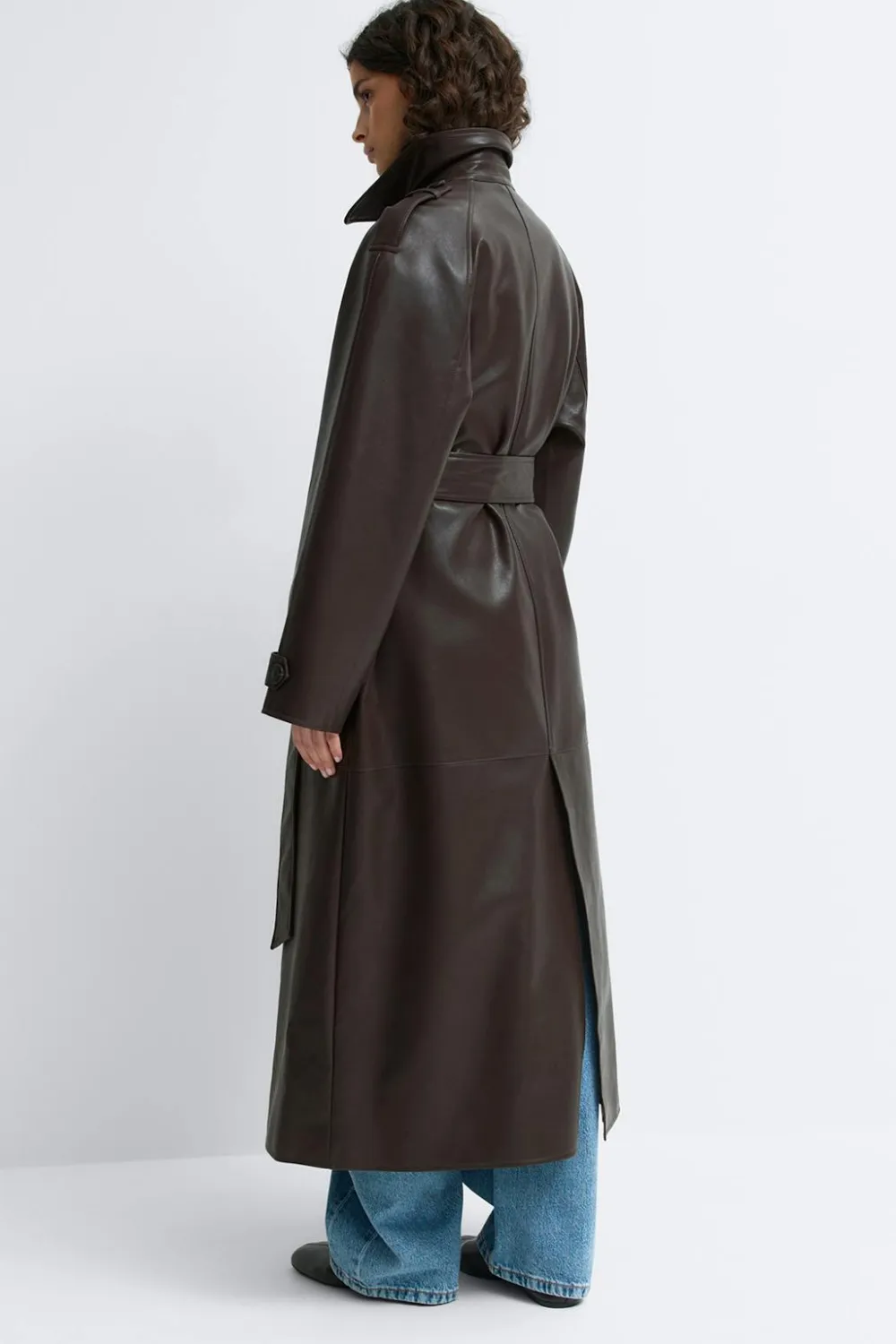 Gina Tricot Beted pu trench coat Brun Hot