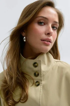 Gina Tricot 14+ belted trench cape Beige Sale