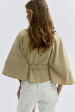 Gina Tricot 14+ belted trench cape Beige Sale