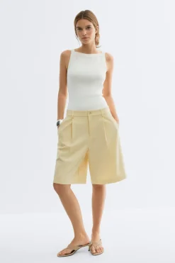 Gina Tricot Bermuda shorts Gul Discount
