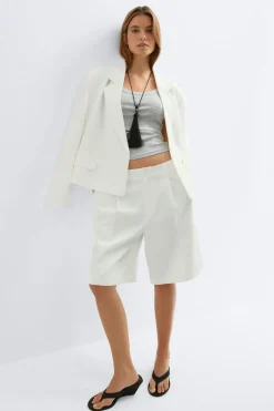 Gina Tricot Bermuda shorts Hvit Outlet