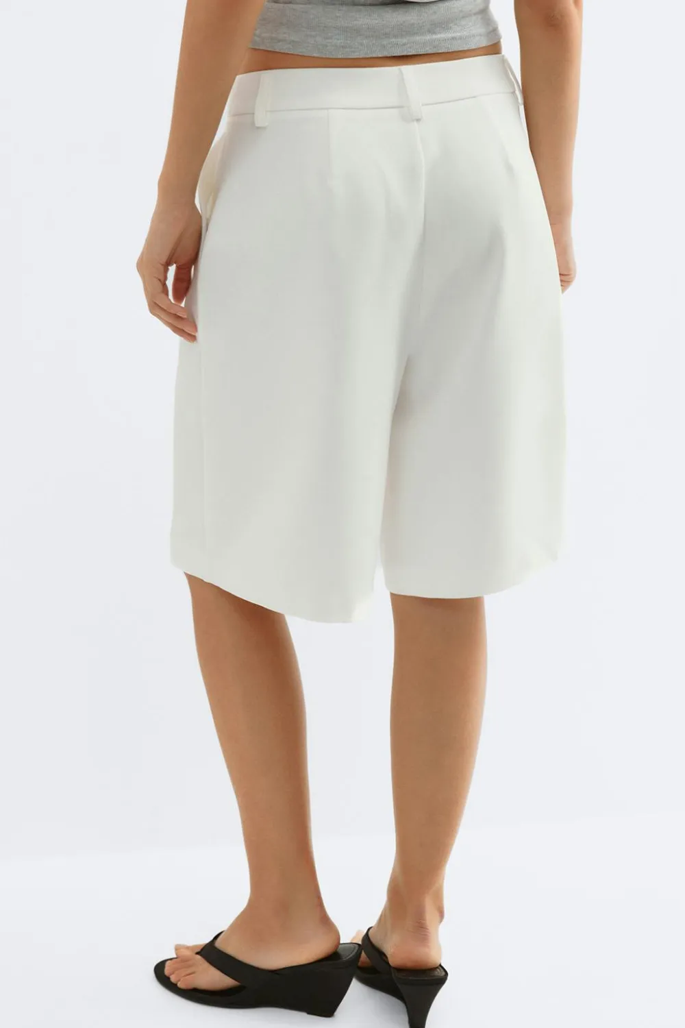 Gina Tricot Bermuda shorts Hvit Outlet