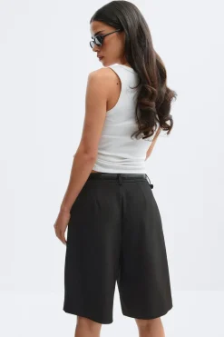 Gina Tricot Bermuda shorts Svart
