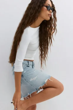 Gina Tricot Blue crush denim skirt Blå Clearance