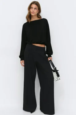 Gina Tricot Boatneck top Svart Best