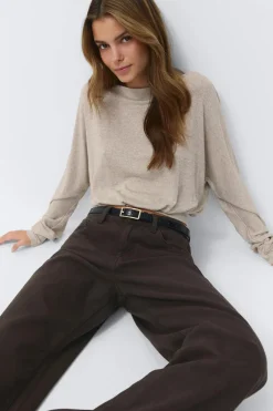 Gina Tricot Boatneck top Beige Sale