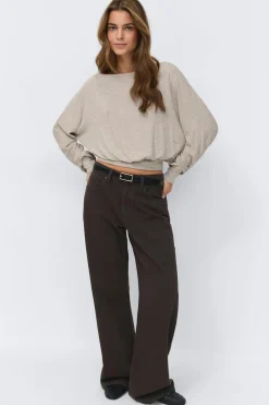 Gina Tricot Boatneck top Beige Sale