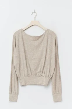 Gina Tricot Boatneck top Beige Sale