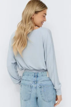 Gina Tricot Boatneck top Blå Hot