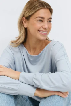 Gina Tricot Boatneck top Blå Hot