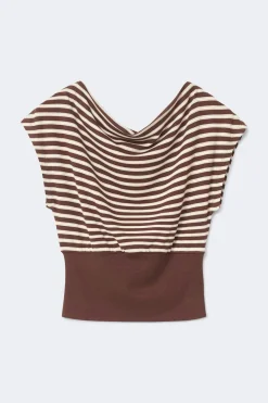 Gina Tricot Boatneck top Hvit New