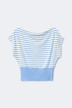 Gina Tricot Boatneck top Blå Online
