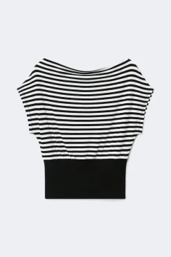 Gina Tricot Boatneck top Svart Discount