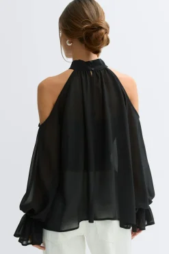 Gina Tricot Boho chiffon boue Svart Outlet