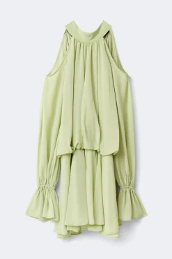 Gina Tricot Boho chiffon mini dress Grønn