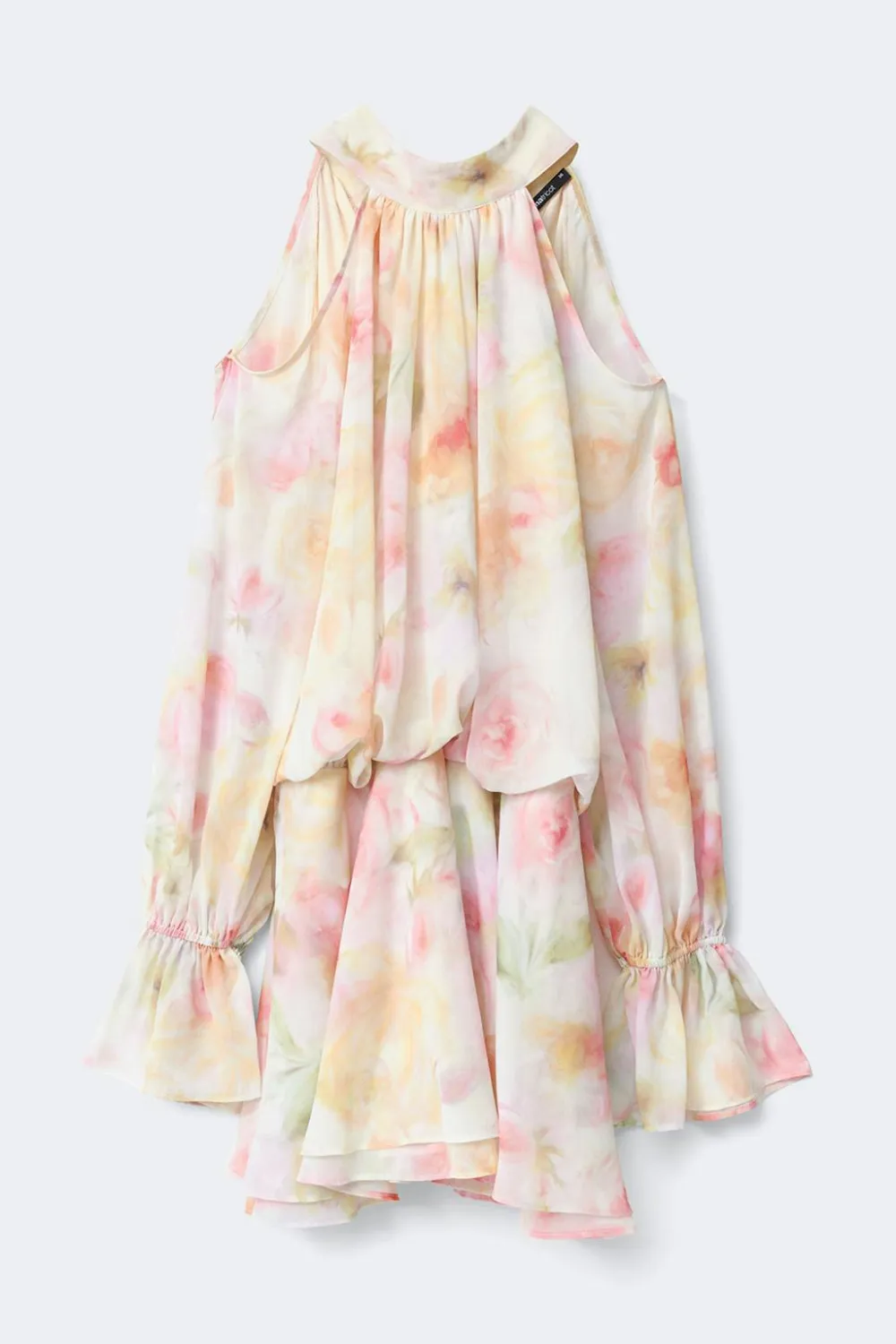 Gina Tricot Boho chiffon mini dress Hvit Discount