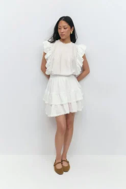 Gina Tricot Boho ini kirt Hvit Hot