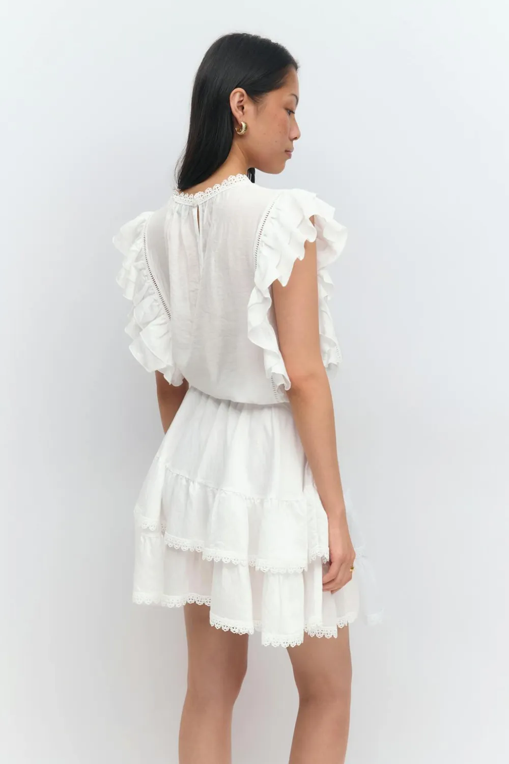 Gina Tricot Boho ini kirt Hvit Hot