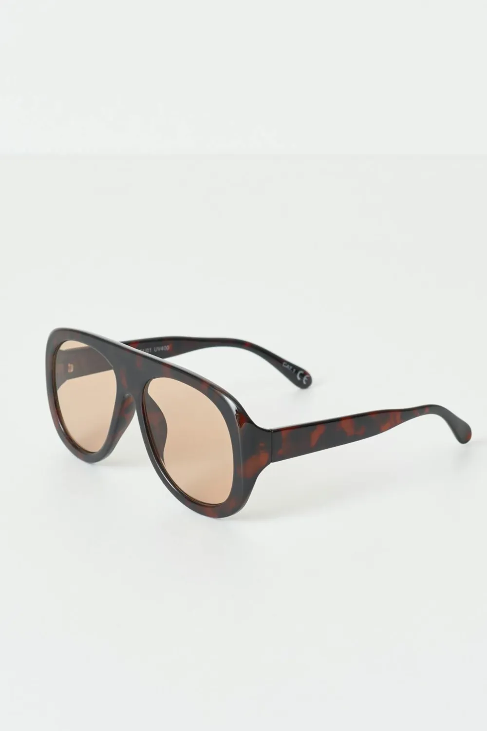 Gina Tricot Bold aviator sunglasses Brun Hot