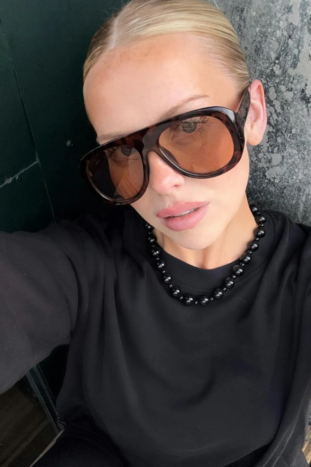Gina Tricot Bold aviator sunglasses Brun Hot