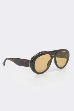Gina Tricot Bold aviator sunglasses Beige Clearance