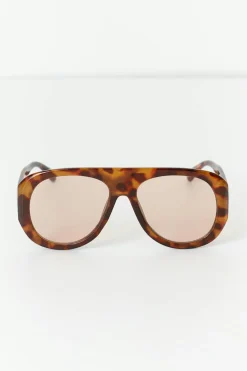 Gina Tricot Bold aviator sunglasses Brun Hot