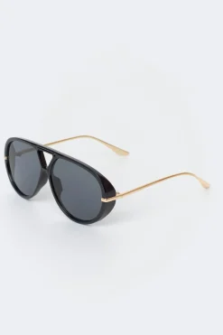 Gina Tricot Bold aviator sunglasses Svart Discount