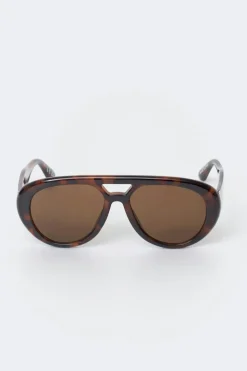 Gina Tricot Bold aviator sunglasses Brun New