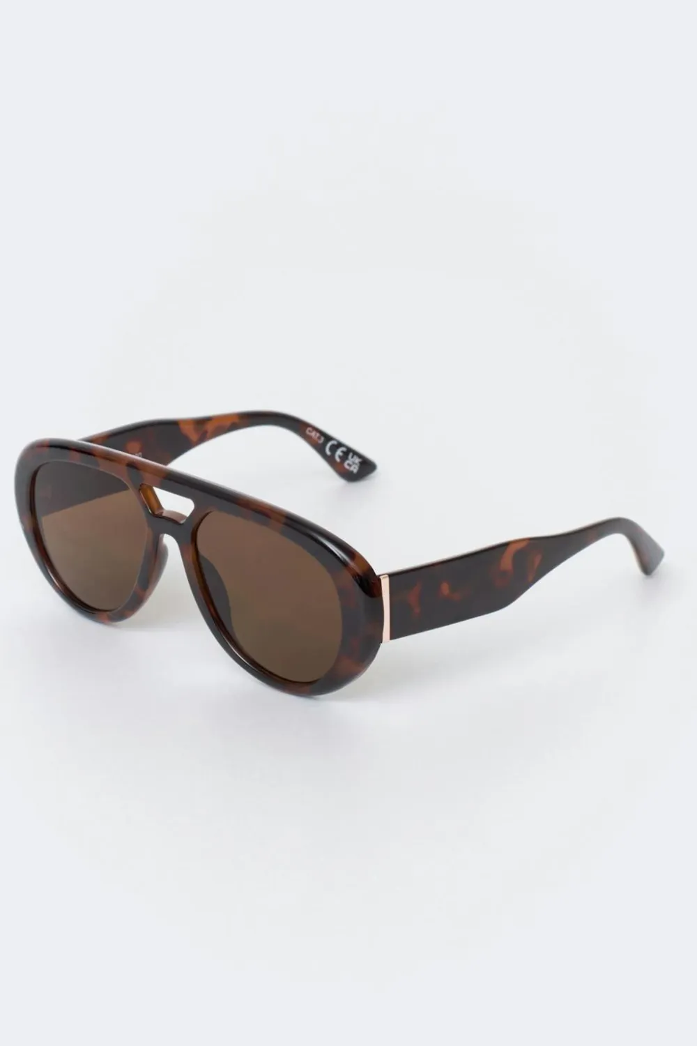 Gina Tricot Bold aviator sunglasses Brun New