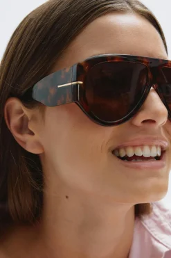 Gina Tricot Bold aviator sunglasses Brun Outlet