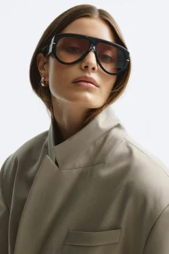 Gina Tricot Bold aviator sunglasses Svart Clearance
